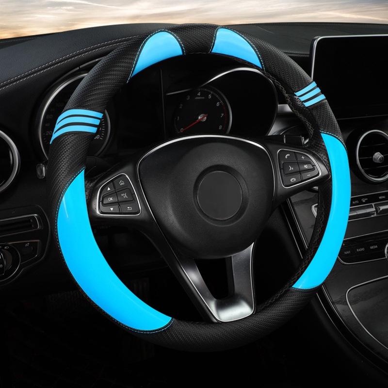 

Fiber Carbon Car Steering Wheel Cover Cartoon Suitable Seasons All StyleB
