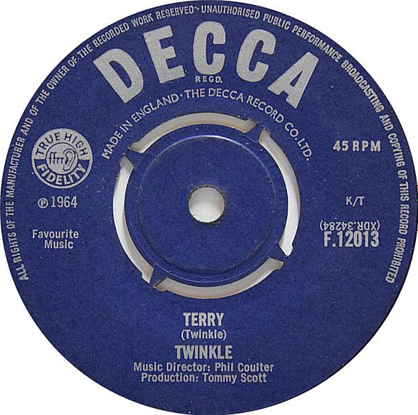 

7inch Record TWINKLE - Terry F12013 Decca 1964 UK Pop Used