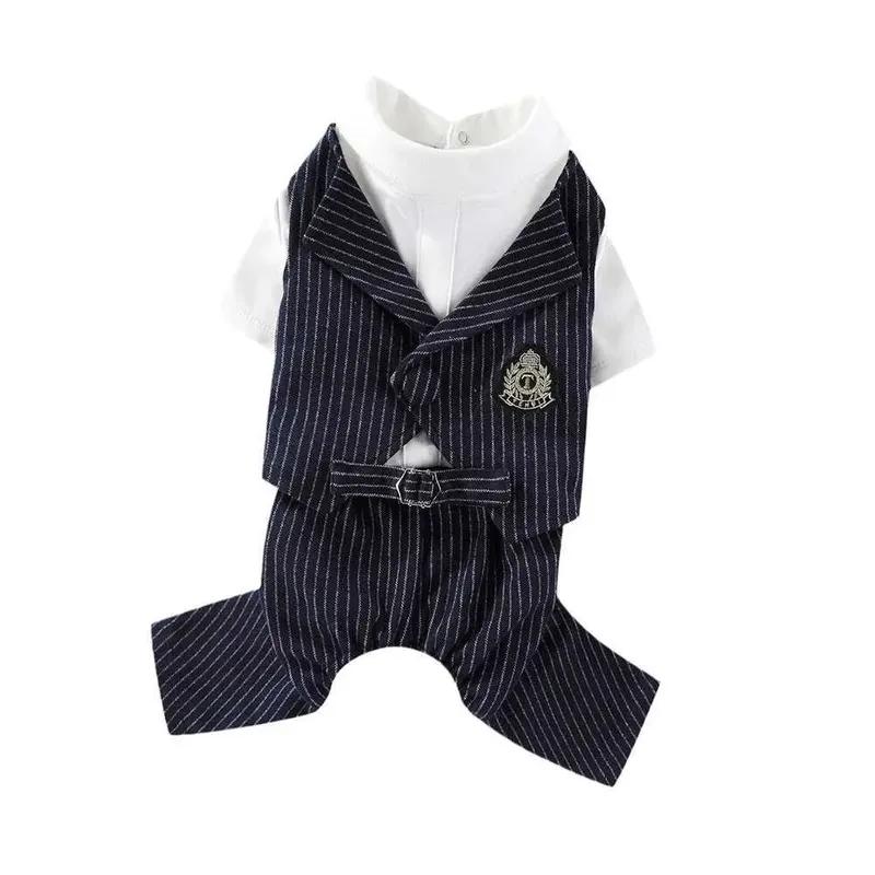 Dog Suit Tuxedo Formal Pet Wedding Party Suit For Small Medium Dogs Cosplay Prince Costume Gentleman Apparel Puppy ClothingXJ240