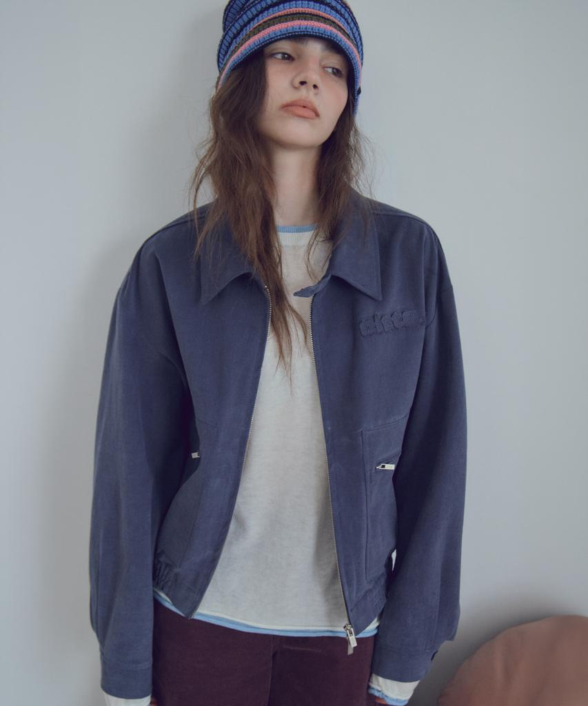 CITTA Soft Touch Cotton Zip Pocket Blouson_Cto161(Deep Blue)
