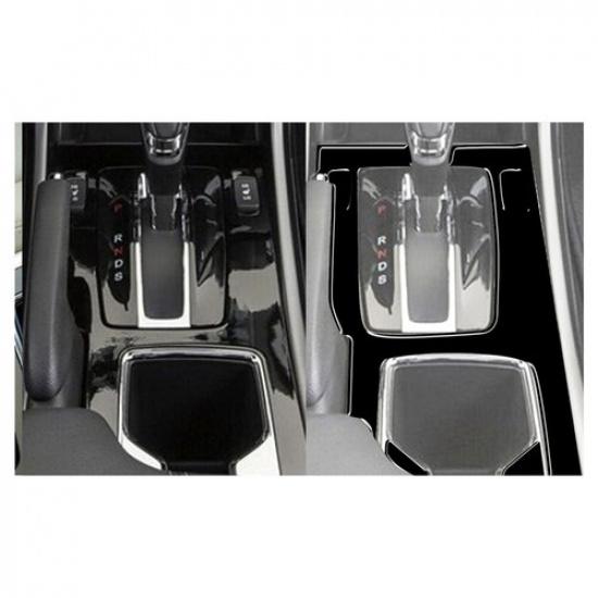 6Pcs Glossy Piano Black Interior Gear Shift Set Cover Trim For Honda Accord