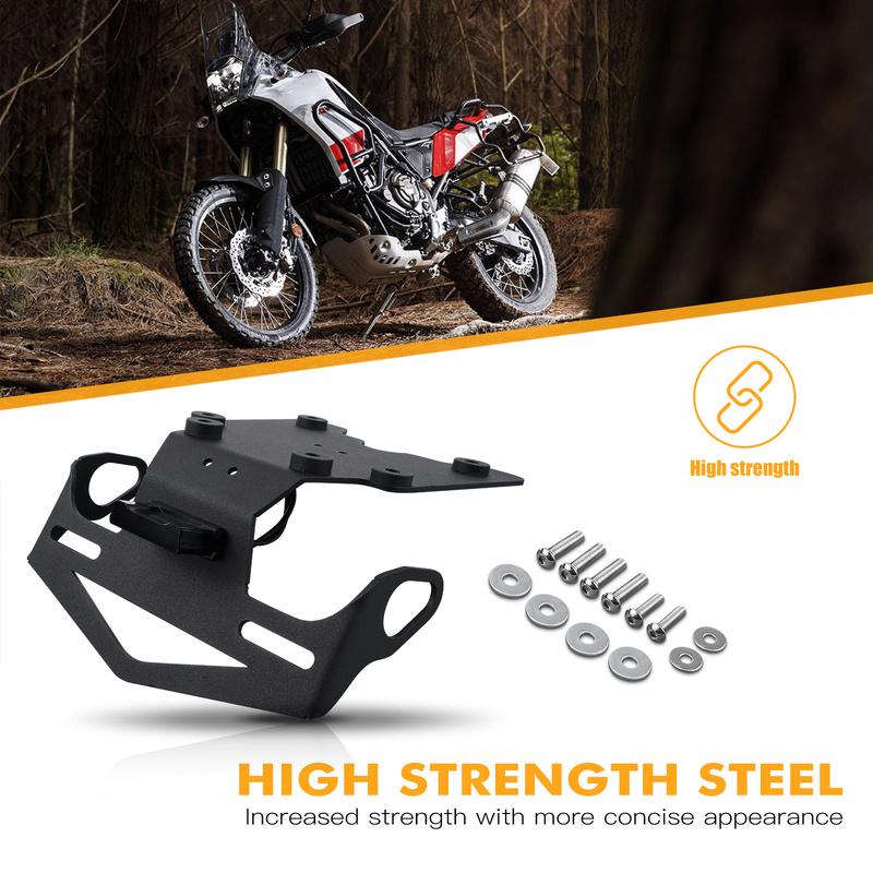 For Yamaha Tenere700 T700 XTZ 700 2019-2024 License Plate Holder Tail Tidy LED Light Fender Eliminator TENERE700 T7 XTZ700