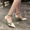 Women Classic Pointed Toe Biege High Quality Spring Stiletto Heel Shoes Lady Casual Office Work Pumps Zapatos De Mujer
