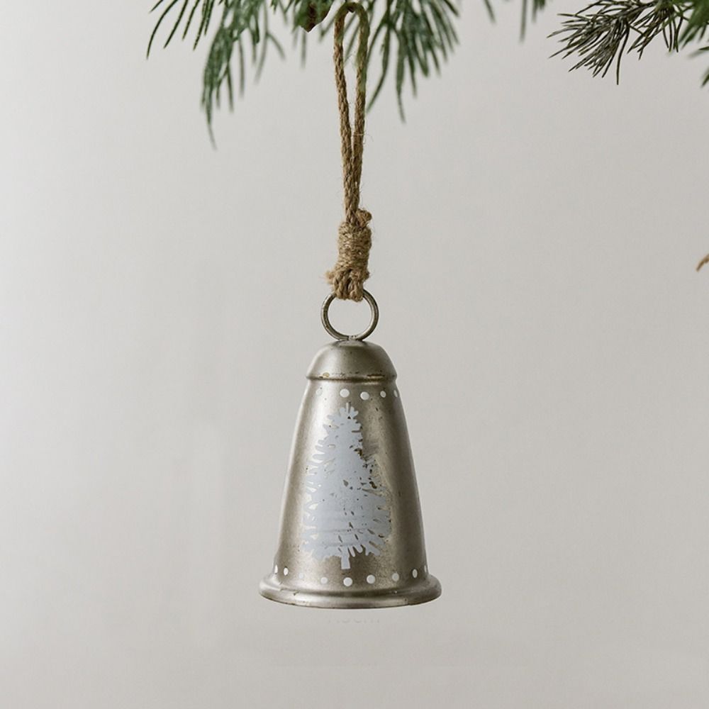 Elk Jingle Bell Pendant Snowflake Christmas Tree Decorations Gift Christmas Bell Pendant  New Year