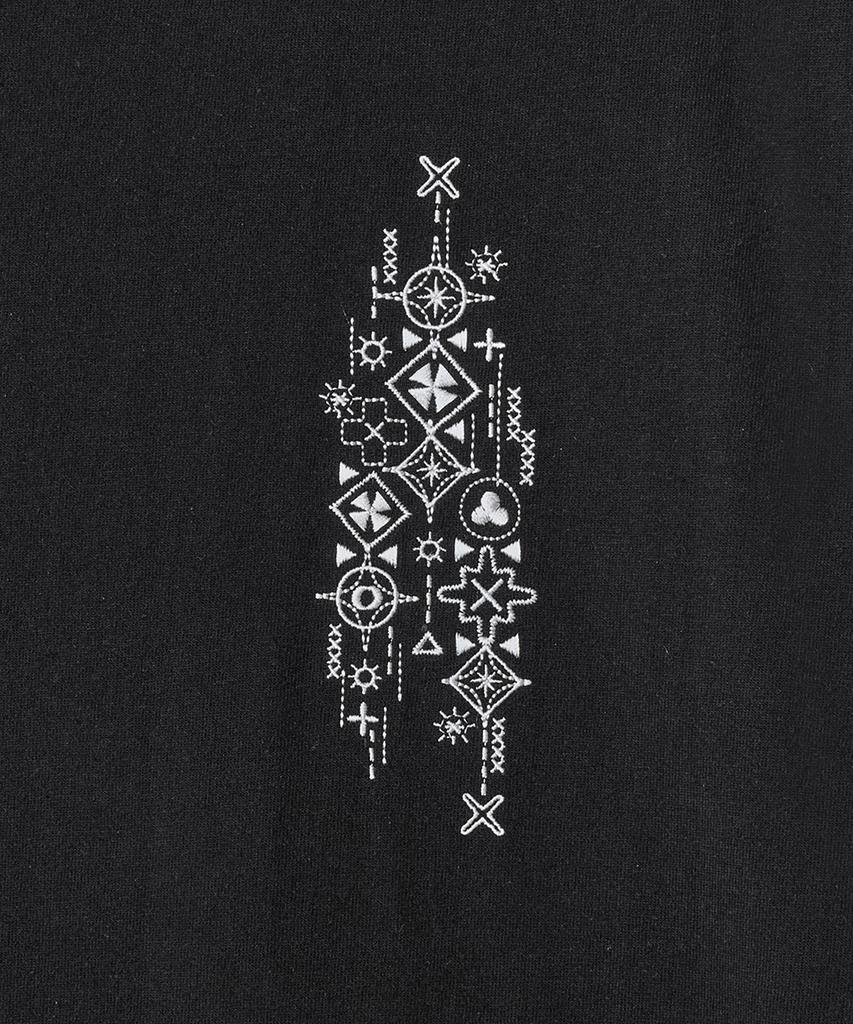 GAKKAI UNIONS Sunshine Embroidered Short Sleeve T-Shirt Black