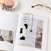 Marcador de Libros de Gato Novedoso, Lindo Marcador, Página de Metal Divertida con Cita Creativa Marcadores de Citas, Acero Inoxidable para Lectores, Regalo para Amantes Resistente a la Corrosión