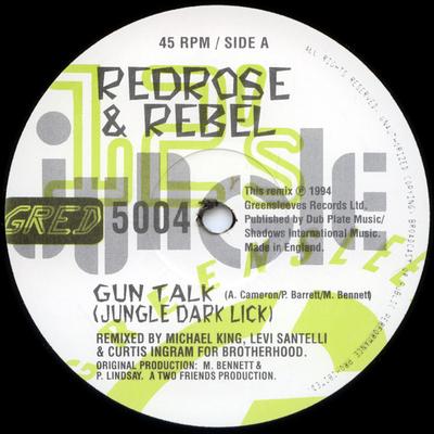 12inch Record ANTHONY RED ROSE  TONY REBEL  Gun Talk Remixes GRED5004 Greensleeves Re 1994 UK Dance  Electronica Used