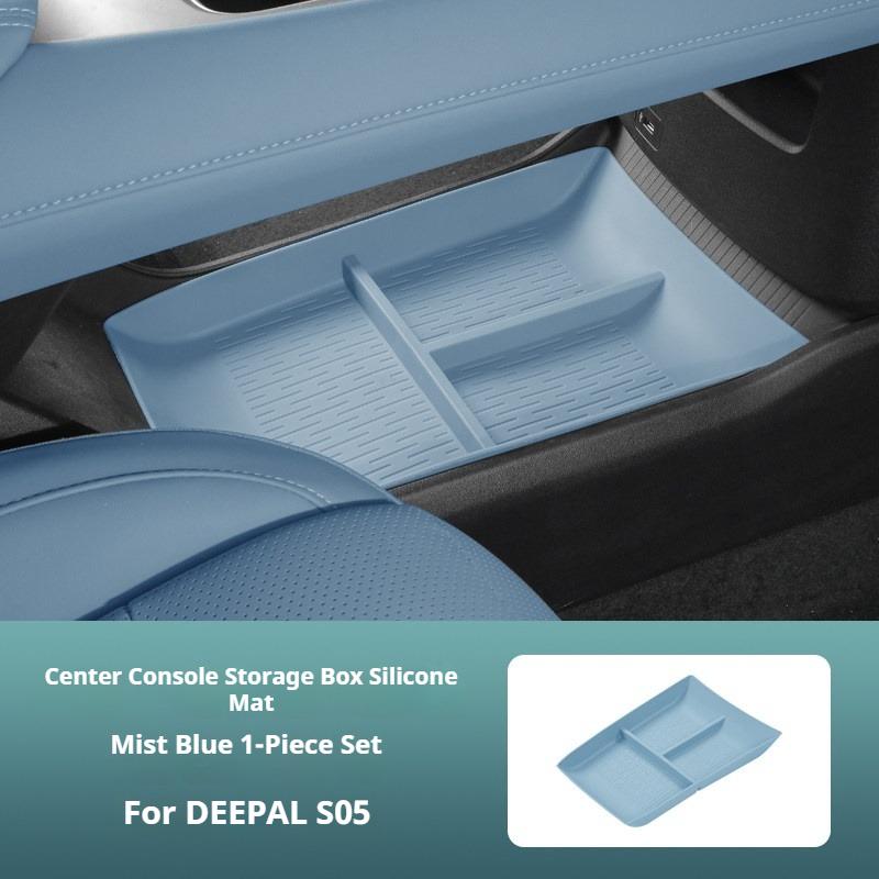 For 24-26 Changan DEEPAL S05 Car Central Control Lower Storage Box and Handrail Box Silicone Storage Box Modify Accessories