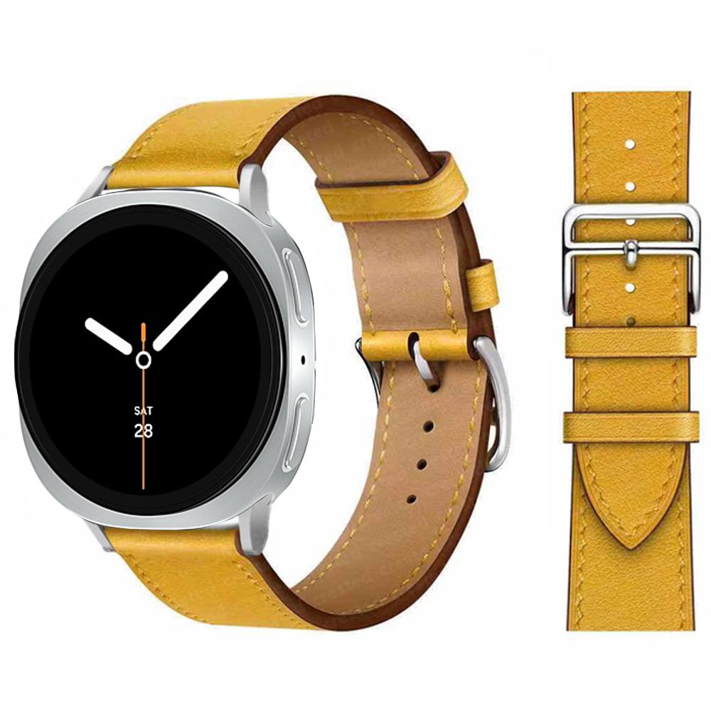 Exquisite leather band For Samsung Galaxy Watch 8 strap 40mm 44mm metal buckle Bracelet correa Galaxy Watch 8 classic 46mm bands