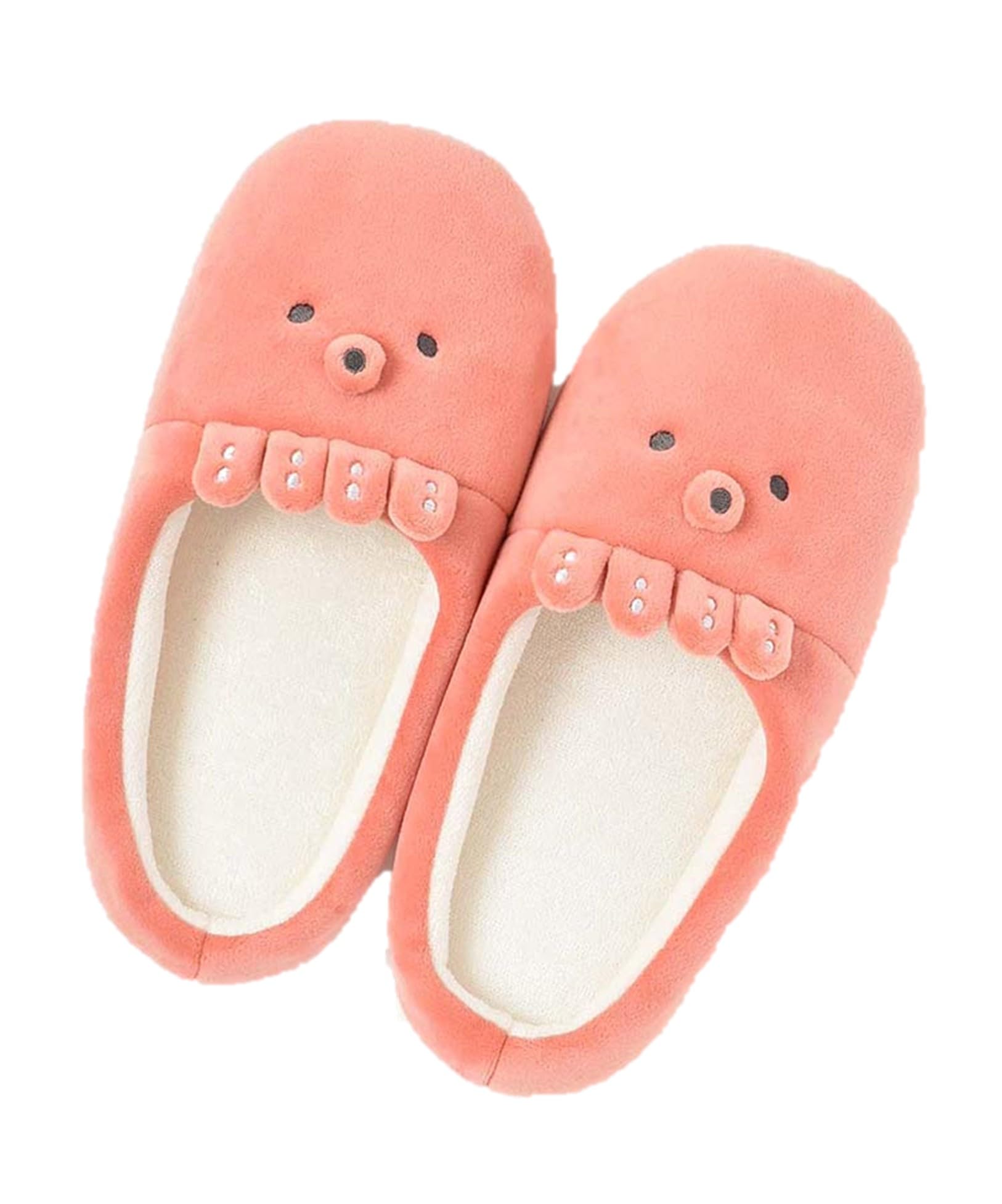 

Васильково-синие тапочки женские размера M с дизайном осьминога, (23,0-24,5см),