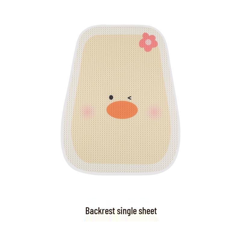 Urocza Kreskówkowa Poduszka na Fotel Samochodowy z Motywem Kaczki dla Mazda 3, Axela, CX30, CX - Letni Wzór z Siatki