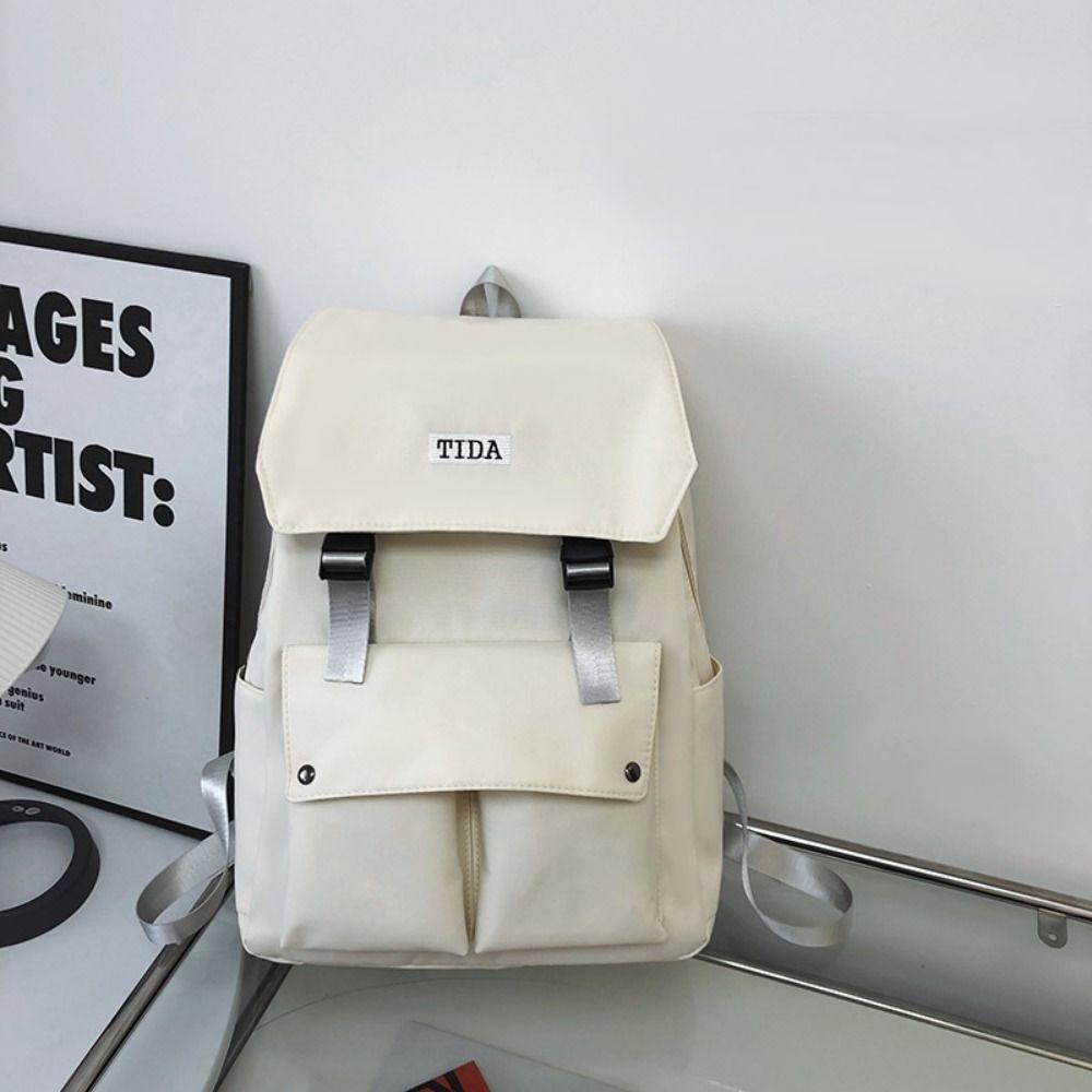 

Large Capacity Students Backpack Waterproof Backpack Men Simple Shoulders Bag Women/Men чёрный