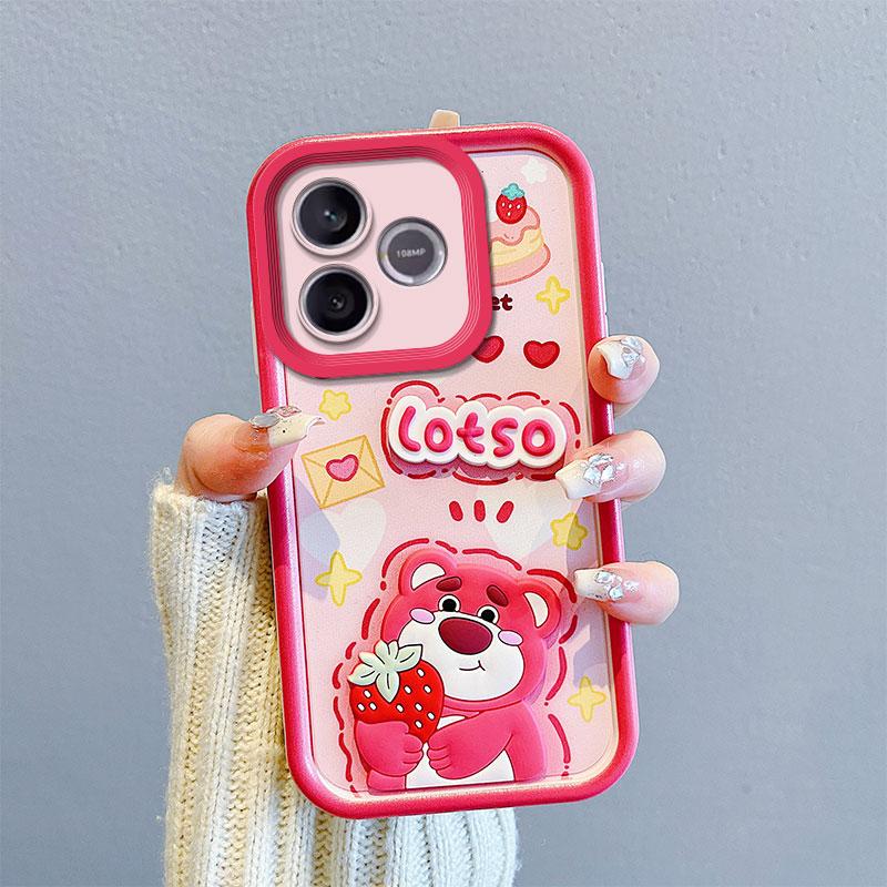 KEYSION Shockproof Case for HONOR X5c Plus with Lanyard Soft Silicone Cute 3D Cartoon Doll Phone Cover for Huawei Honor X5c