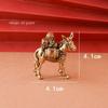 Solid Brass Donkey Small Ornament Animal Equus Asinus Home Desktop Miniature Figurines Decoration Accessories Antique Copper