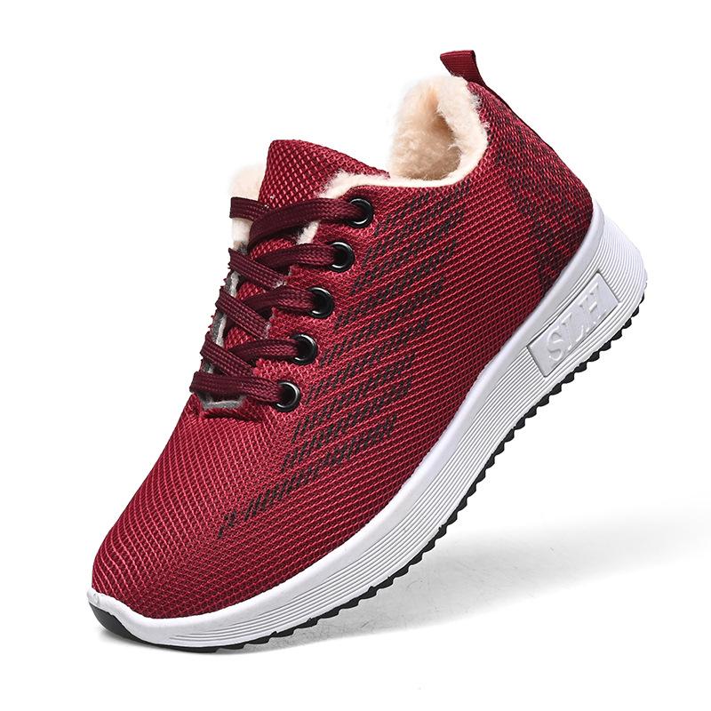 Women's shoes autumn and winter velvet thickened sports shoes new versatile casual shoes comfortable warm cotton shoes women