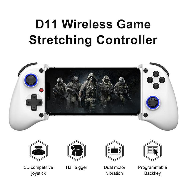 D11/D11S Wireless Stretchable Game Controller with Hall Triggers & Macro Buttons for Switch/Android/iOS/PC