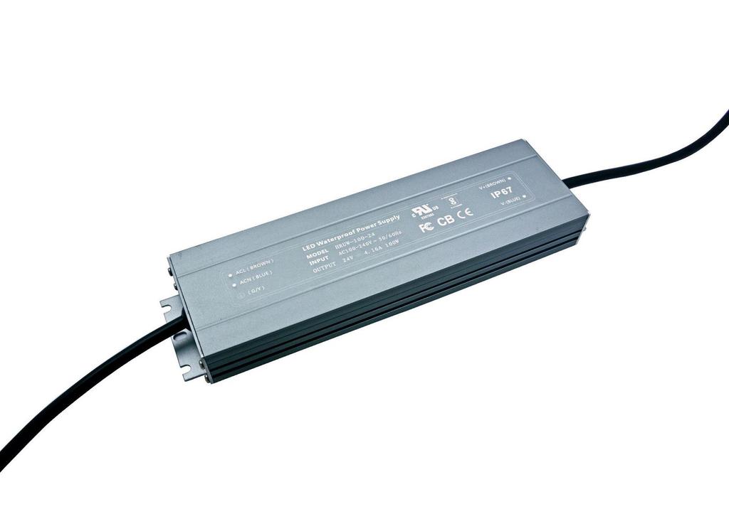 12V/24V Ultra-Thin Waterproof Power Supply, 30W-360W, DC Constant Voltage IP67