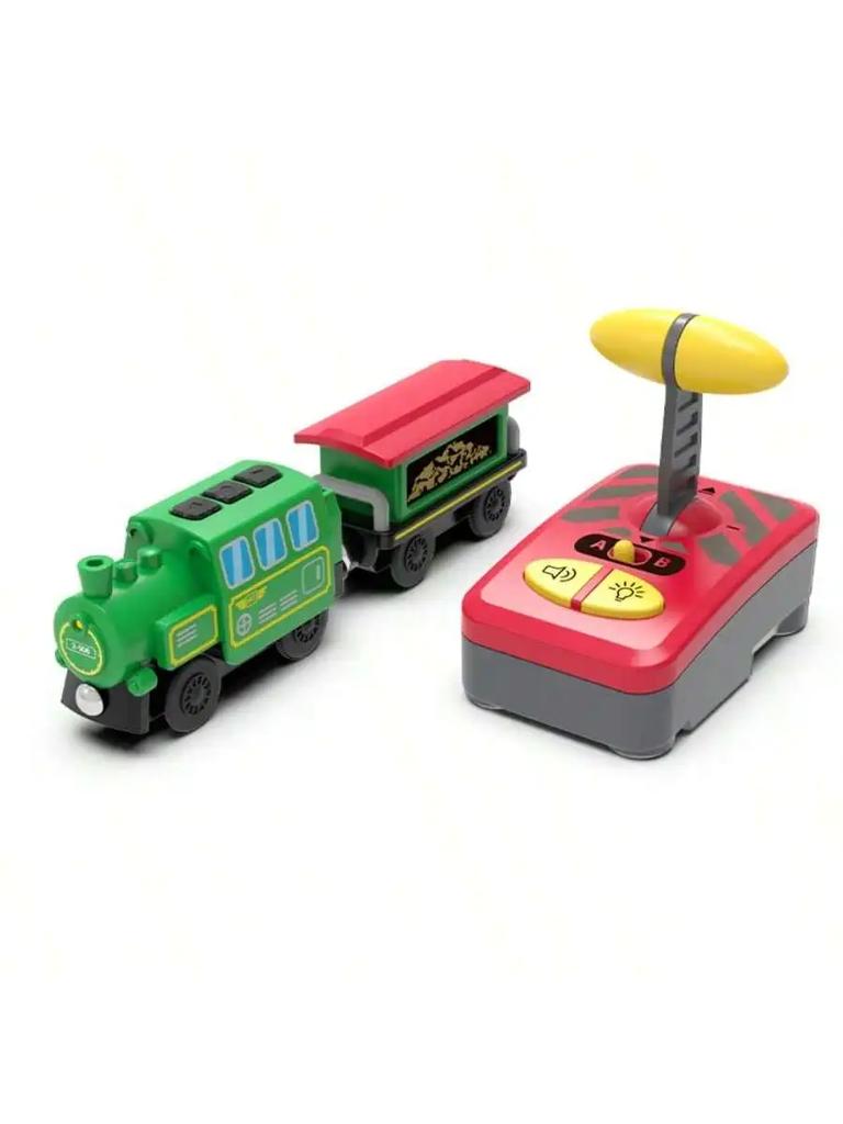 RC Electric Train Set Toys for Kids Car Diecast Slot Toy Fit for Standard Wooden Train Track Railway Battery Christmas Trem Set