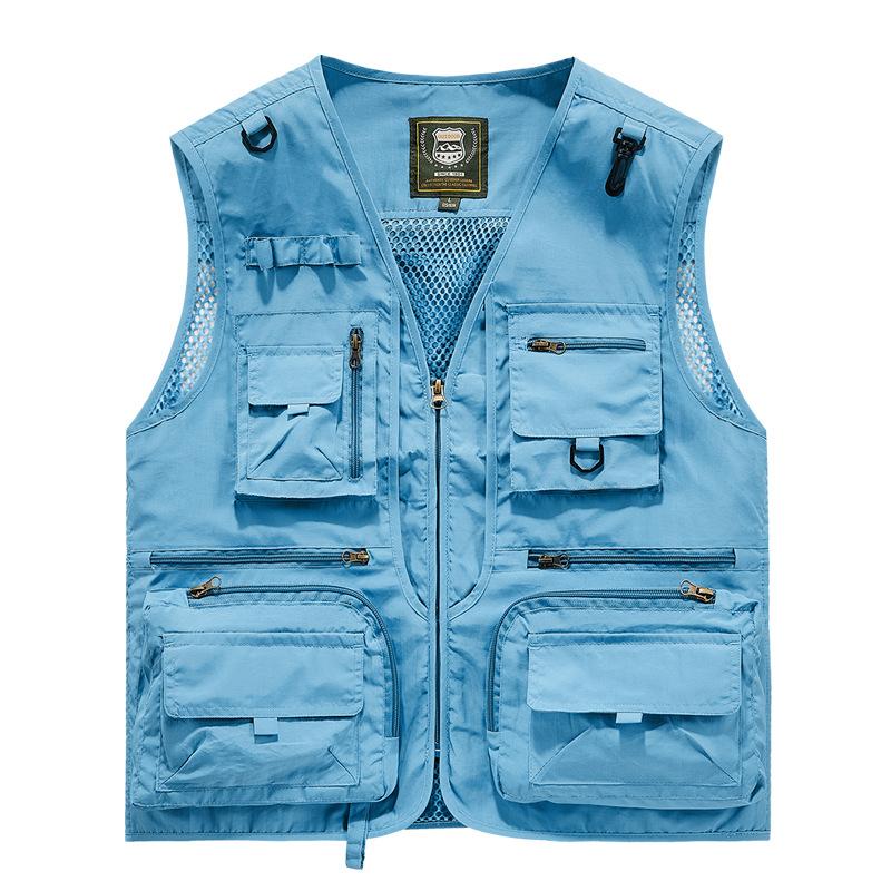 Spring And Autumn Mesh Quick-drying Vest Men's Casual Outdoor Multi-Pocket Fishing Photography Vest