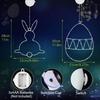 Easter Door Decorations Lights Festival Lighted Door Decorations Egg Bunny Light Sign Neon LED With Suction Cup For Indoor Home