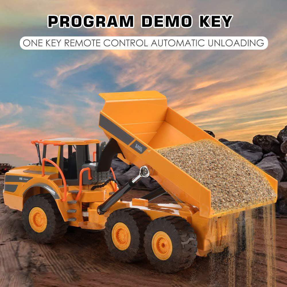 Non-Toxic Double E A40G 1/26 Radio Controlled Car Rc Truck Dumper Tractor Consruction Engineering Excavator Vehicle Toys For Children Kid Gift