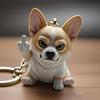 Middle Finger Posture Puppy Keychain 3D Dog Design Key Chain Backpack Cool Puppy Decoration Bag Accessories