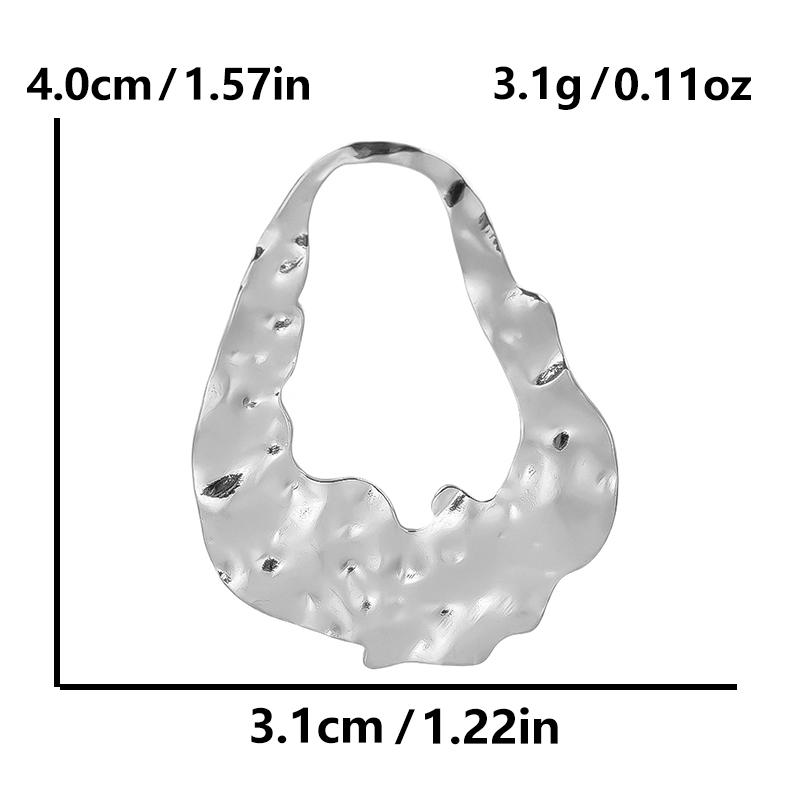 Unevenness Metal Irregular Stainless Steel Heart Charms For Jewelry Making Supplies 6pcs Diy Sea Shell Round Rectangle Pendant