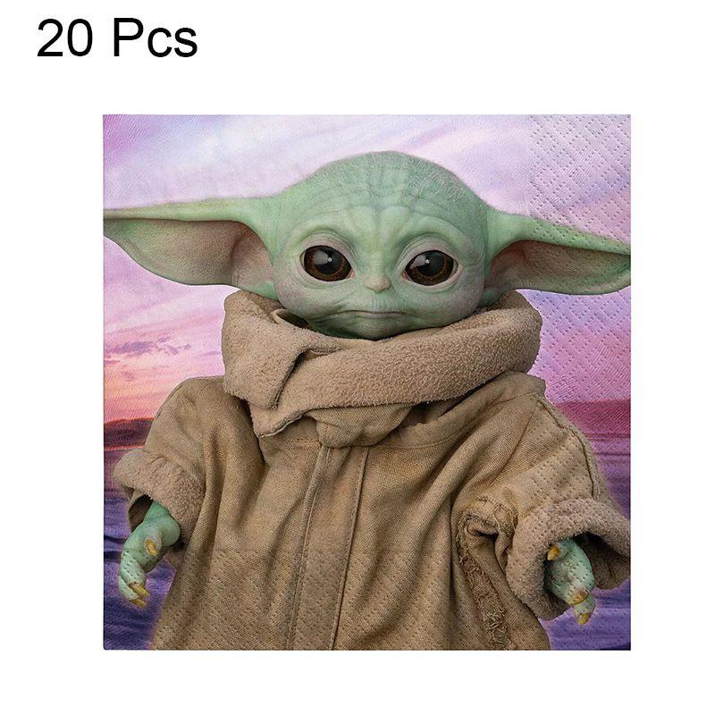 Decoración Suministro Fiesta Cumpleaños Tema Yoda Niños Con Platos Vasos Pancarta Globos**