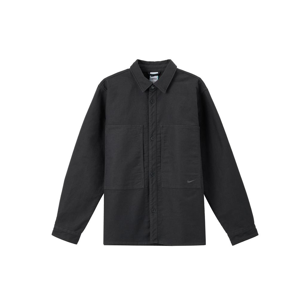 Nike Swoosh Shirts Men's Black Lapel Moderate FB7743-060