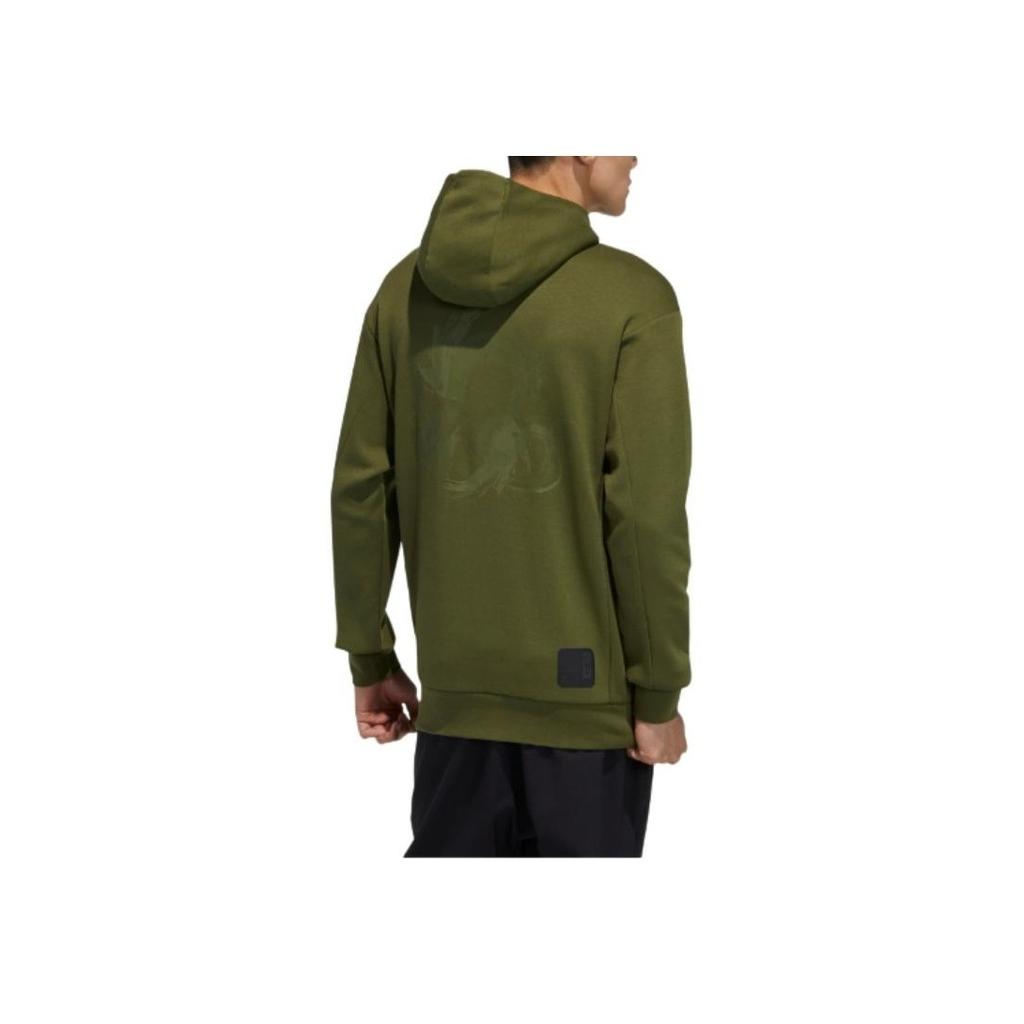 Adidas Casual Sports Pullover Hoodie Men Tops Green GP0923