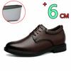 Big Size 35-47 Genuine Leather Dress Shoes Hidden Heels Elevator Shoes 6CM Height Shoes For Unisex Business Formal Wedding Shoes