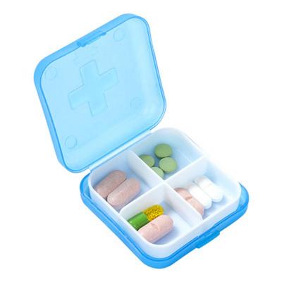 For Travel 4 Slot Medicine Organizer Box Empty Capsule Drugs Sorter Container