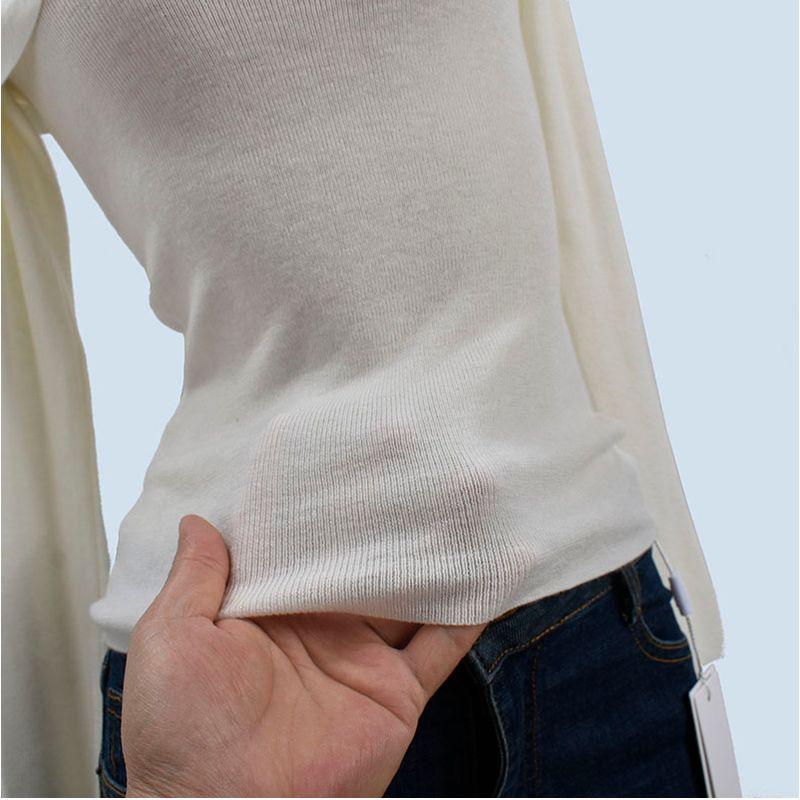 Desire Ruched off-Shoulder off-Shoulder Knitting Bottoming Shirt Silm Slim Looking Gentle Style Long Sleeves Wool Soft Glutinous Inner Wear for Women