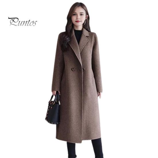 

Женская куртка с отложным воротником и карманами, однотонное двубортное пальто свободного кроя, термобелье с длинными рукавами, для поездок на работу, свиданий, весна, осень, зима, пальто XL кофейный