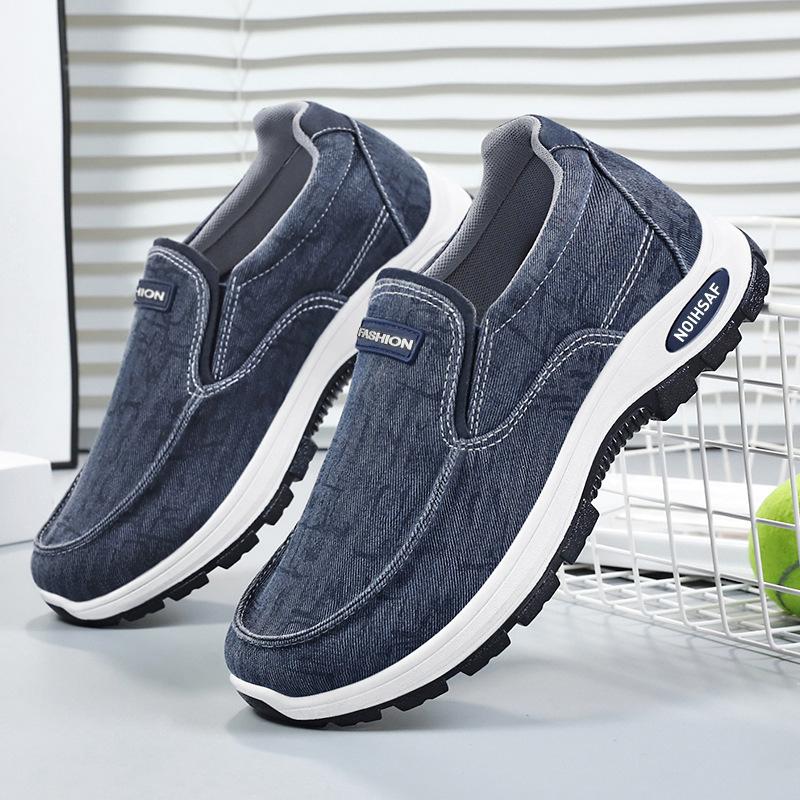 Jianbu Shoes Autumn New Style One Step Stepping Middle Aged Dad Shoes Shallow Mouth Old Beijing Cloth Shoes Men's Shoes