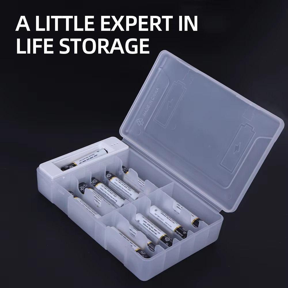 Secure Locking Battery Holder with Tester Holds 20 Cell Plastic Battery Container  Travel