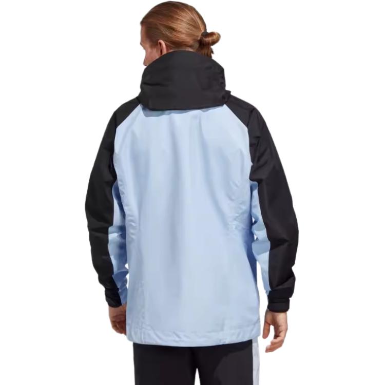 Adidas Logo Mountain Soft Shell Hooded Waterproof Windbreaker Men Jacket Light-Pink-Blue Black HU1115