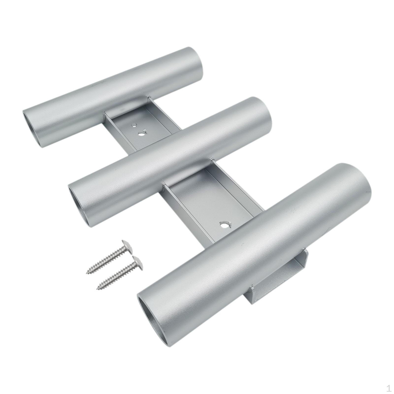 

3 Tube Boat Fishing Rod Holder for Marine Yacht,Gear Easy to Use Stable Aluminum Vertical