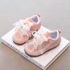 Dexun Shoes Classmate 2025 Autumn Korean Version Pearl Lace Bow Girls Low-top Children's Shoes Spot Fashion