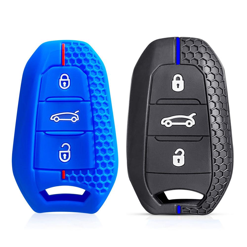 Silicone Remote Car Key Cover Keychain Key Case For Citroen C3 C4 C5 For Peugeot 207 208 3008 206 308 508 2008 407 5008 301