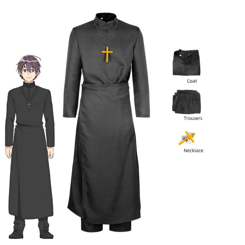 

И Святая Цецилия Пастор Лоуренс Косплей Костюм Мультяшные Популярные Персонажи Adults Black,L