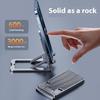 Portable Ultra-Thin Small Metal Foldable Cellphone Stand Holder For Desk, Travel Ready Mobile Phone Bracket, Sleek Desktop Phone