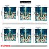 2pcs,2D plane printing Minimalist Curtains Christmas Tree Snow Night (3) Versatile Fabric (without rod) Gifts for Bedroom &