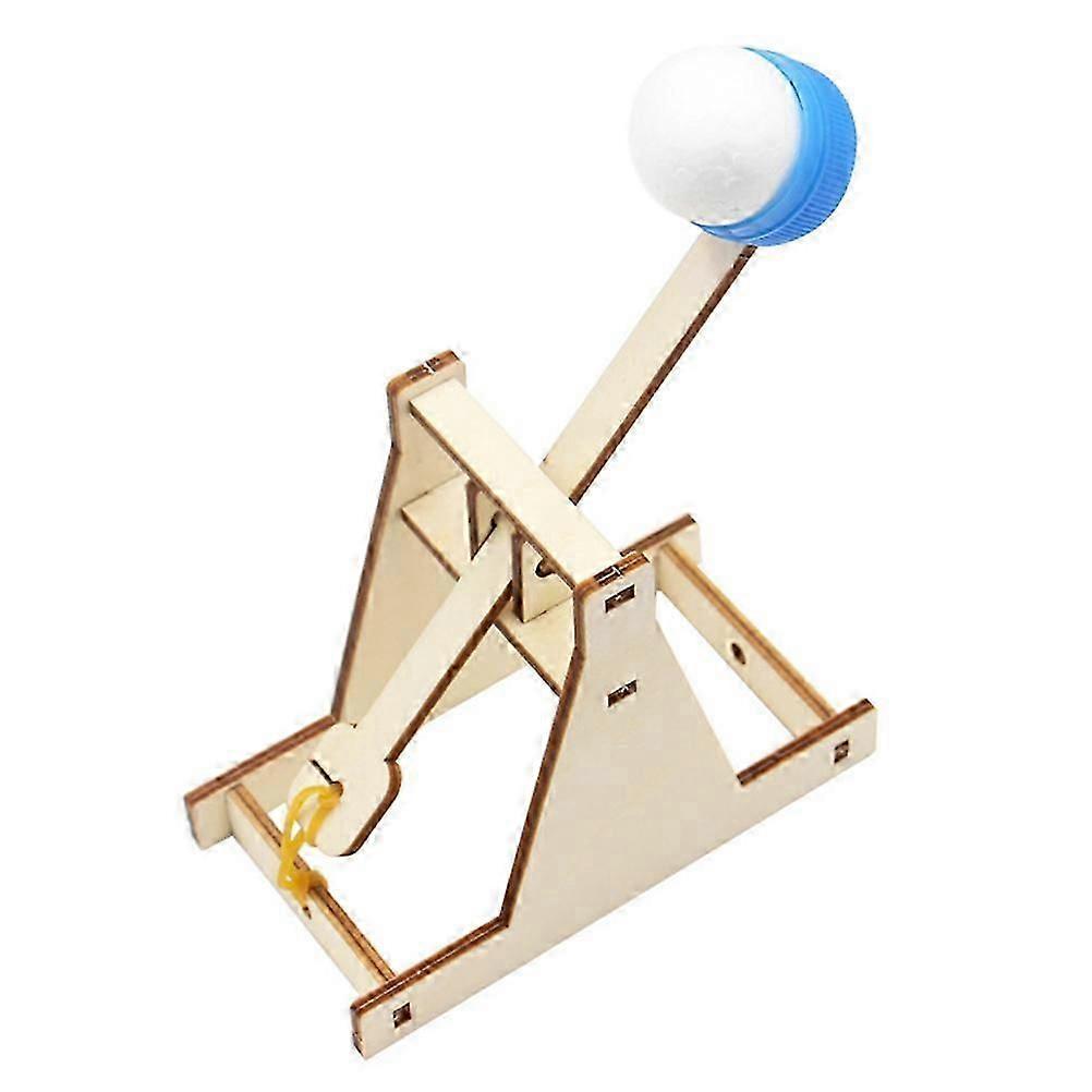 Wooden Catapult Model Kit Diy Trebuchet Educational Science Assembly Building Blocks Toys