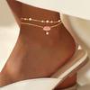 Multilayer Stainless Steel Chain Lotus Pendant Women Jewelry Gift Beach Ankle Chains