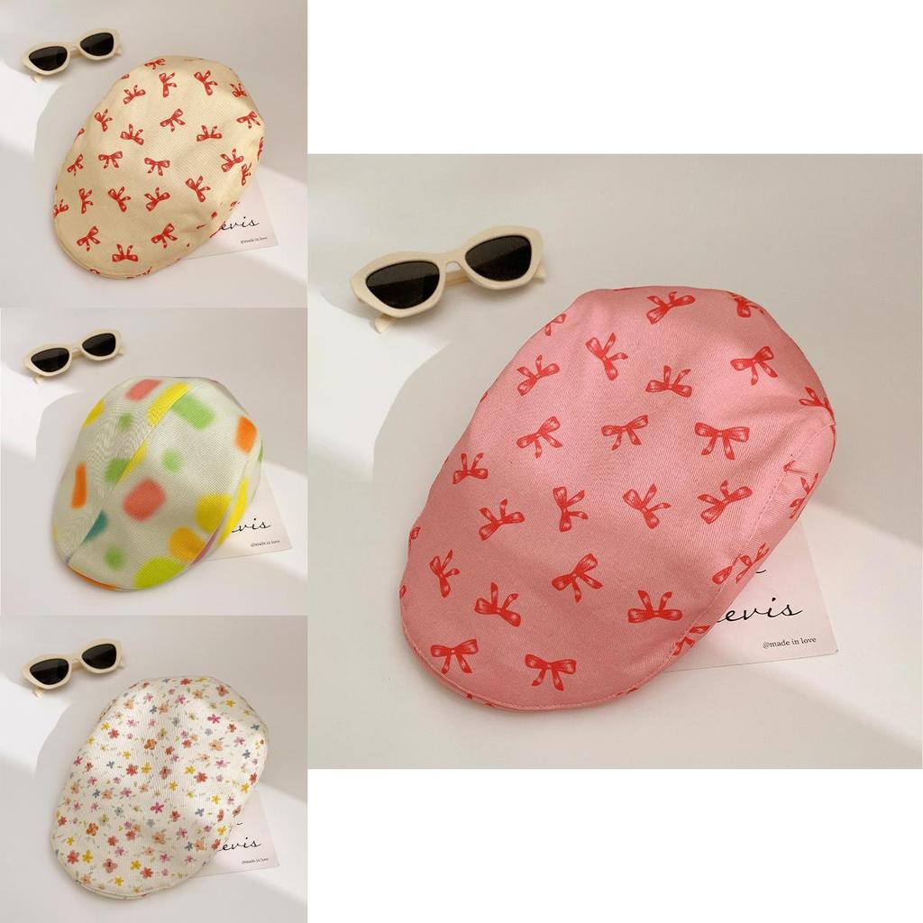 Versatile Womens Beret Hat Featuring Random Graffiti Design Ideal For Spring And Summer