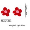 Fashionable and cute acrylic cartoon flower stud earrings are versatile and casual daily commuting earrings for women
