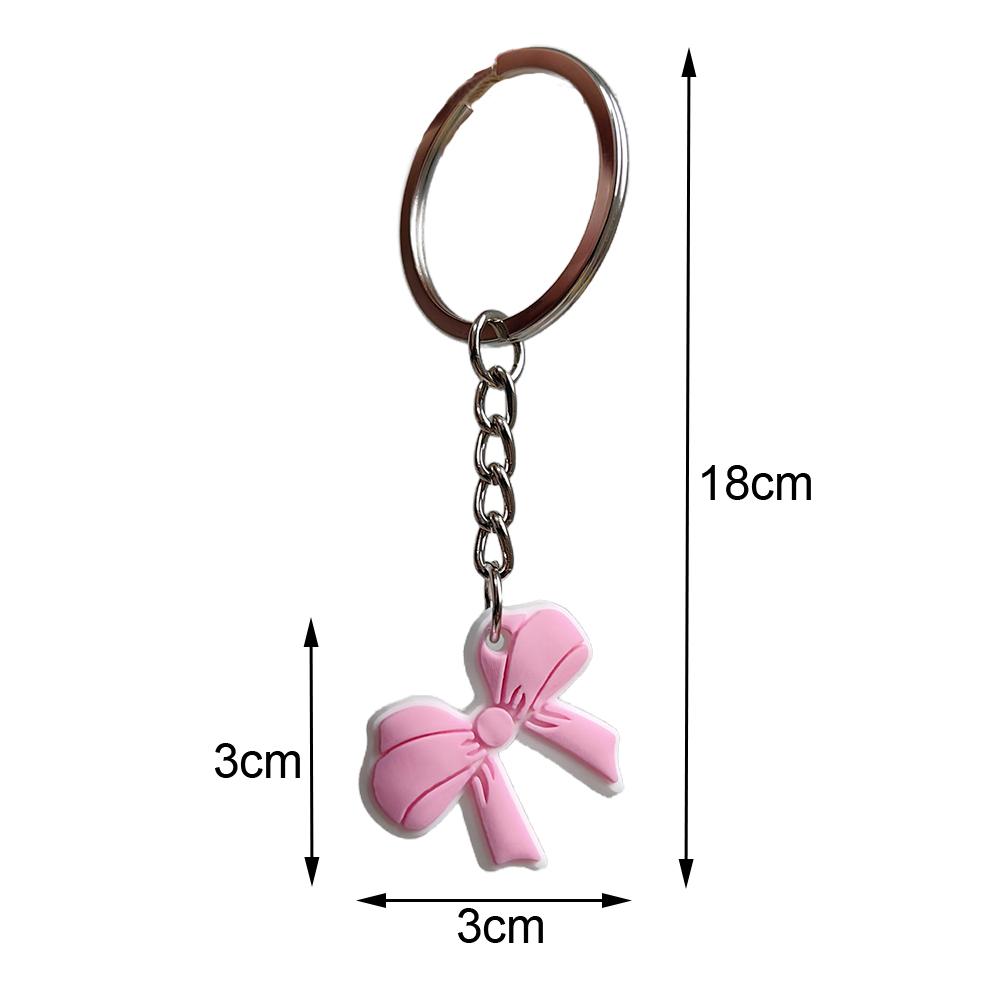 6/12pcs Pink Bow Acrylic KeyChains Coquette Bow Birthday Party Decorations Supplies Gifts for Kids Girls Pink Bow Party Favors