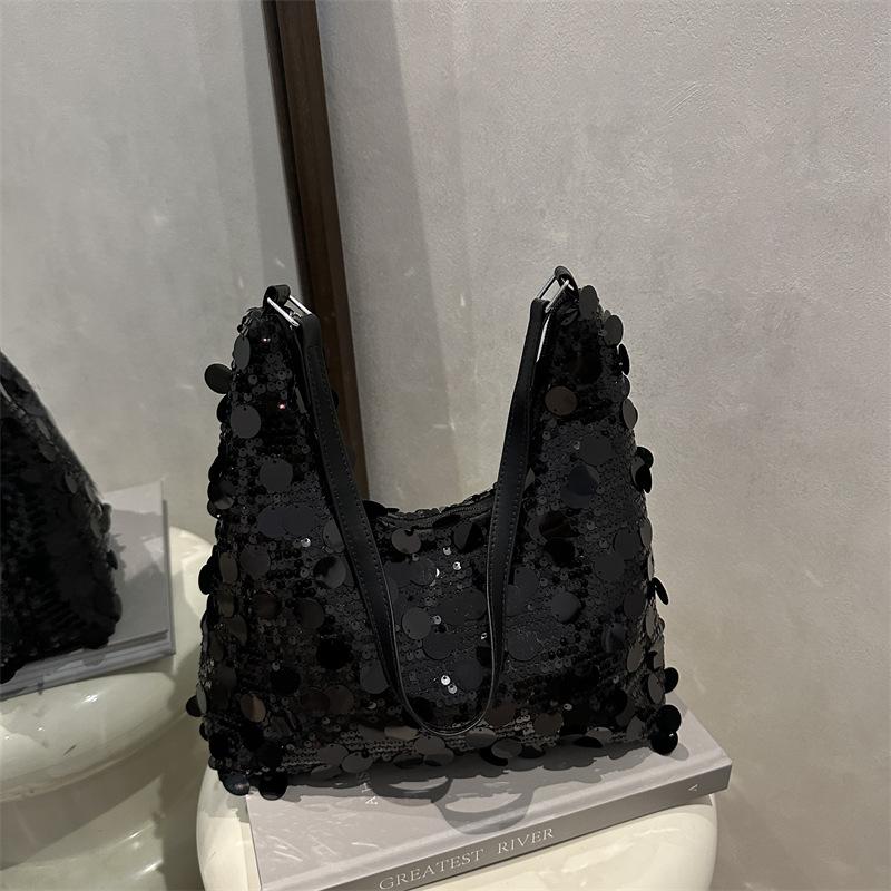 New Sequined Underarm Bag Women's High-end Portable Shoulder Bag Texture Messenger Bag Cross