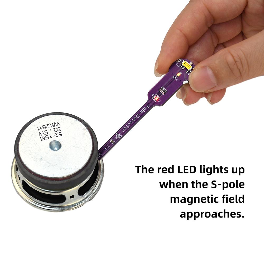 Handheld Magnetic Pole Detector Induction Magnet Direction Recognition NS Identification Module with Dual Nolor LED Indicator
